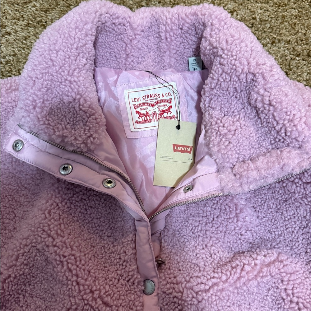 Levi's Light Pink Sherpa Jacket